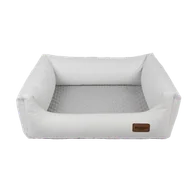 Legowiska dla psów - RECOBED kanapa Linkoln ekoskóra biało- szary L100x80cm - miniaturka - grafika 1