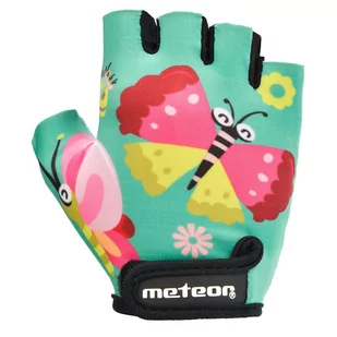 Rękawiczki rowerowe Meteor Butterflies Jr M - Rękawiczki rowerowe - miniaturka - grafika 1