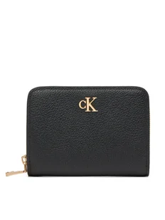 Calvin Klein Duży Portfel Męski Minimal Monogrm Lthr Med Flap Zi LV04F1064G Czarny - Portfele - miniaturka - grafika 1