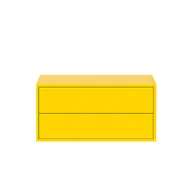Szafki do salonu - Boxie 2-szufladowa szafka ścienna 40x80x37 cm żółta - miniaturka - grafika 1