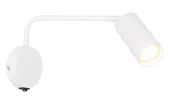 Lampy ścienne - Candellux Kinkiet biały ruchomy z włącznikiem Tina 21-76823 21-76823 - miniaturka - grafika 1