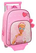 Plecaki szkolne i tornistry - Safta BARBIE GIRL plecak dziecięcy z wózkiem 705, idealny dla dzieci w różnym wieku, wygodny i wszechstronny, jakość i wytrzymałość, 26x11x34 cm, różowy, Różowy, Estándar, Casual - miniaturka - grafika 1