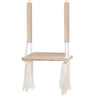 Leżaczki i huśtawki - Misioo Huśtawka Pokojowa Płaska Beżowy Boucle Premium - miniaturka - grafika 1