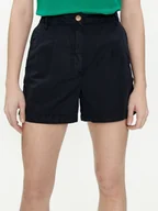 Spodenki damskie - Tommy Hilfiger Szorty materiałowe WW0WW41603 Granatowy Relaxed Fit - miniaturka - grafika 1