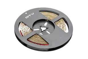 GTV TAŚMA FLASH 3528. 300 LED CIEPŁY BIAŁY. 24W BEZ ŻELU 8mm. ROLKA 5m LD-3528-300-20-CB - Lampy pozostałe - miniaturka - grafika 1