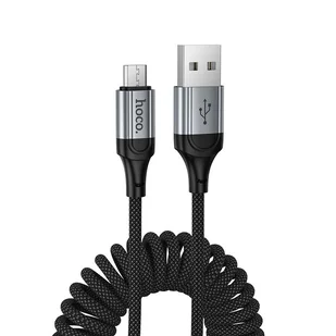 Kabel USB A do Micro USB Hoco 2,4A 1,5 m X121 czarny - Kable USB - miniaturka - grafika 1