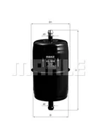 Filtry paliwa - Filtr paliwa Mahle KL 558 - miniaturka - grafika 1