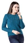 Swetry damskie - Vittoria Ventini Ramona M83049 Petrol Blue sweter damski - miniaturka - grafika 1