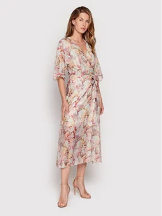 Guess Sukienka letnia W2YK38 WEPQ0 Beżowy Regular Fit - Sukienki - miniaturka - grafika 1
