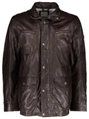 Kurtki męskie - Bugatti Skórzana kurtka w kolorze ciemnobrązowym - miniaturka - grafika 1