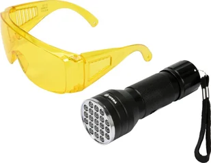 VOREL Latarka Latarka UV 21 LED 3 x 1,5V + okulary 82756 - Latarki - miniaturka - grafika 7