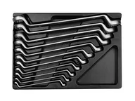 Zestawy narzędziowe - KING TONY Zestaw kluczy oczkowych odgiętych 75° 9-1711MR, 6-32 mm - miniaturka - grafika 1