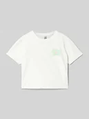 Koszulki dla dziewczynek - T-shirt krótki z nadrukiem z motywem - miniaturka - grafika 1