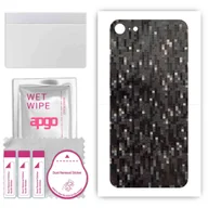 Szkła hartowane na telefon - Folia naklejka skórka strukturalna na TYŁ do Apple iPhone 7 -  Carbon Pixel Czarny - apgo SKINS - miniaturka - grafika 1