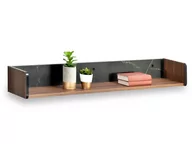 Półki do salonu - PÓŁKA NA ŚCIANĘ ORZECH MARMUR NA KSIĄŻKI PUERTO P15 - miniaturka - grafika 1