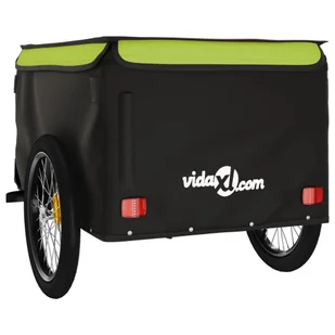 Przyczepka rowerowa, czarno-zielony, 45 kg, żelazo  Lumarko! - Przyczepki rowerowe - miniaturka - grafika 9