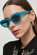 Okulary przeciwsłoneczne - Guess okulary przeciwsłoneczne damskie kolor niebieski GU7905 5289V - miniaturka - grafika 1