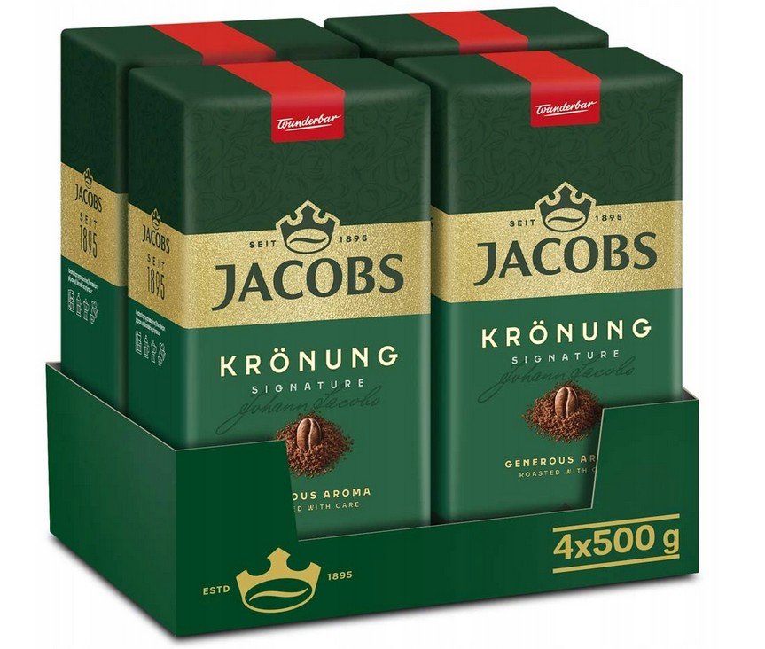 Kawa mielona Jacobs Kronung 4x 500g 100% arabica
