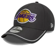 Czapki damskie - Czapka z daszkiem NEW ERA LA Lakers NBA Piping Dark Grey 9FORTY - miniaturka - grafika 1