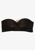 Biustonosze - Czarny Biustonosz z Usztywnianymi Miseczkami C i Dodatkowym Ramiączkiem Zriefra - miniaturka - grafika 1