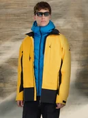 Kurtki i kamizelki sportowe męskie - 4F Kurtka puchowa trekkingowa z wypełnieniem Primaloft Silver męska - granatowa XXL - miniaturka - grafika 1