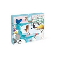 Puzzle - Janod Puzzle sensoryczne 20 elementów Lodowa kraina J02773 - miniaturka - grafika 1
