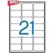 Etykiety do drukarek - Apli Etykiety uniwersalne AP2414 63,5x38,1mm zaokrąglone rogi białe 100 - miniaturka - grafika 1