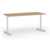 Biurka - Biurko PRIMO BETA, 1600 x 800 mm, podstawa biała, buk - miniaturka - grafika 1