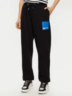 Spodnie sportowe damskie - Karl Lagerfeld Jeans Spodnie dresowe A1W10004 Czarny Regular Fit - miniaturka - grafika 1
