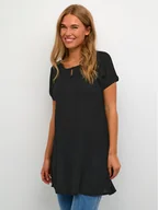Bluzki damskie - Kaffe Tunika Amber 501031 Czarny Regular Fit - miniaturka - grafika 1