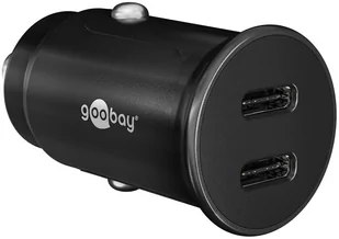 Ładowarka samochodowa 2x USB-C PD 3A 30W Goobay - Zasilacze i transformatory - miniaturka - grafika 1
