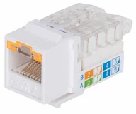 Pozostałe akcesoria sieciowe - Intellinet Moduł Keystone RJ45 Cat6 UTP z funkcją blokady portu, biały - miniaturka - grafika 1