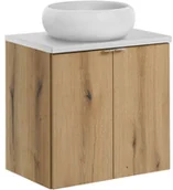 Meble łazienkowe - Zestaw meblowy 60cm z blatem i umywalką nablatową Wiki - miniaturka - grafika 1