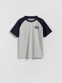 Koszulki dla chłopców - Reserved - T-shirt z nadrukiem - jasnoszary - miniaturka - grafika 1