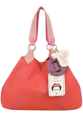 Fritzi aus Preussen Fritzi x Frida Kahlo Izzy Medium Koliber Canvas Grapefruit Shopper, grejpfrut, Mittelgroße