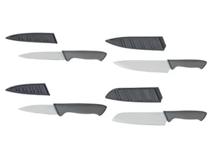 SILVERCREST® Zestaw 4 noży kuchennych (Zestaw 4 sztuk w kolorze szarym) - Noże kuchenne SILVERCREST® Zestaw 4 noży kuchennych (Zestaw 4 sztuk w kolorze szarym) - Noże kuchenne - miniaturka - grafika 1