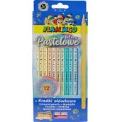 Przybory szkolne - Hasta Kredki ołówkowe w odcieniach pastelowych 12 kolorów FLAMINGO - miniaturka - grafika 1