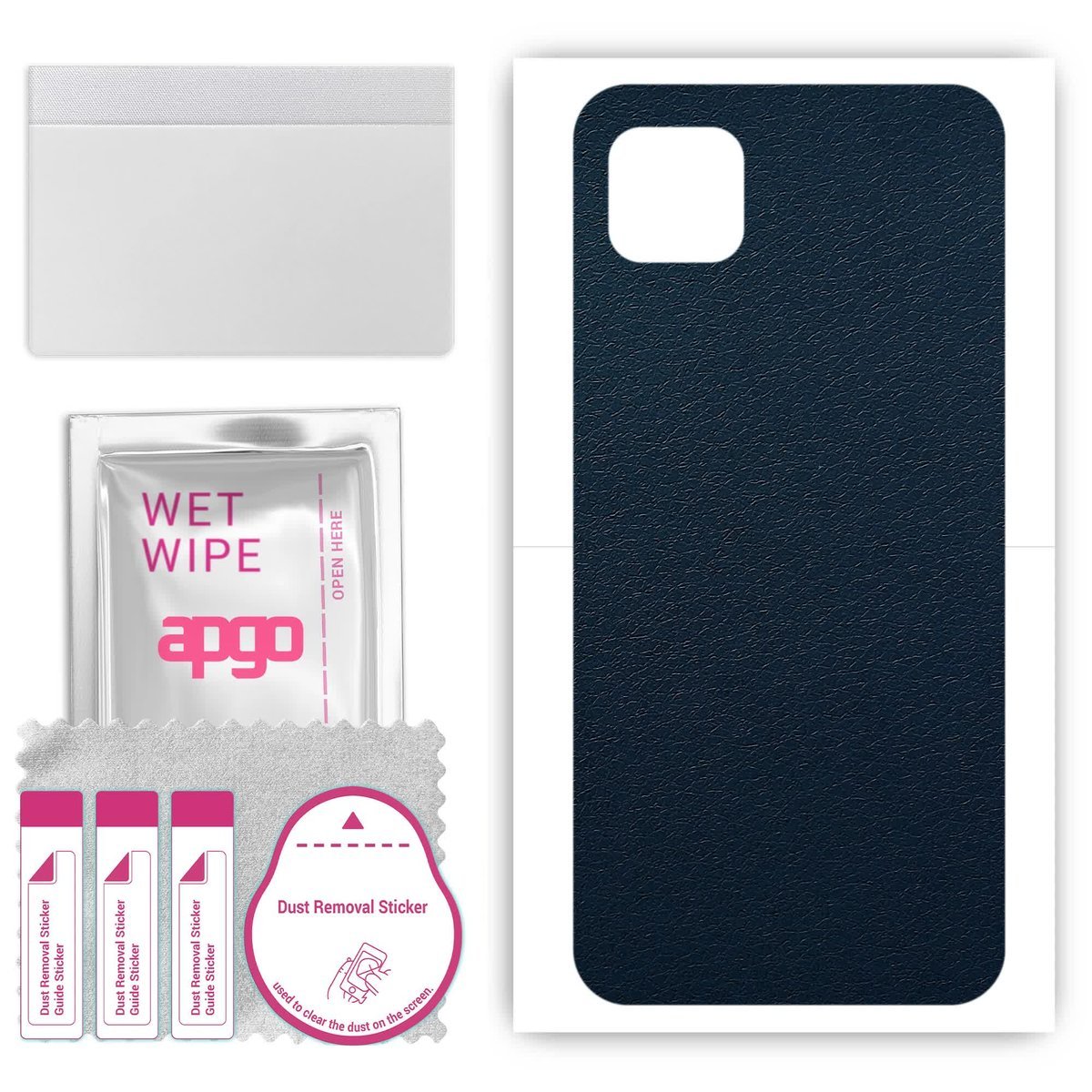 Folia naklejka skórka strukturalna na TYŁ do Oppo A16E - Skóra Granatowa - apgo SKINS