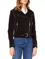 Kurtki damskie - Armani Exchange Kurtka damska Blouson Faux Leather, czarny, L - miniaturka - grafika 1