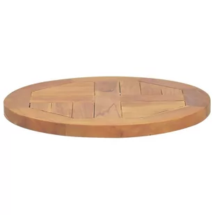 Blat stołu, lite drewno tekowe, okrągły, 2,5 cm, 40 cm Lumarko! - Meble modułowe i akcesoria - miniaturka - grafika 3