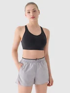 Spodenki damskie - 4F Spodenki do biegania szybkoschnące damskie - szare XS - miniaturka - grafika 1