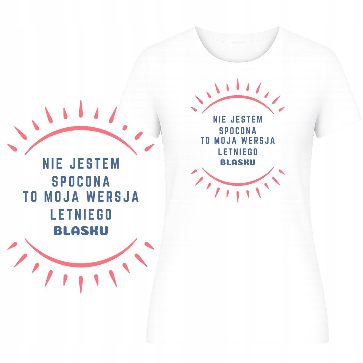 T-Shirt Na Lato Damski Koszulka Super Śmieszny Nadruk Plaża Na Wakacje Xl