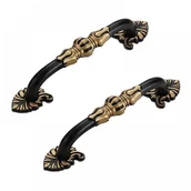 Zawiasy, okucia i inne akcesoria - Uchwyt meblowy - do szuflad, szafek - miedziany - 2 sztuki - 128 mm - czarny - miniaturka - grafika 1