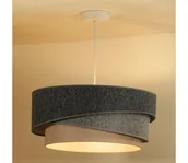 Lampy sufitowe - Duolla-Żyrandol na lince KOBO ECO REC. 1xE27/15W/230V śr. 45 cm zielony/szary/kremowy - miniaturka - grafika 1