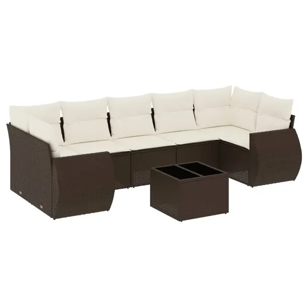 Zestaw mebli ogrodowych rattan PE brązowy, wymiary: 71x62x69 cm, 62x62x69