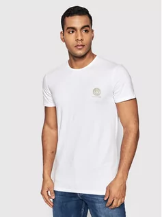 Koszulki i topy damskie - Versace T-Shirt Mc Girocollo Intimo Uomo AUU01005 Biały Slim Fit - grafika 1