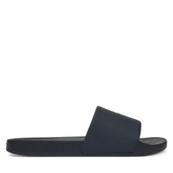 Klapki i japonki męskie - Klapki Calvin Klein Pool Slide W/ Ck Square HM0HM01754 Granatowy - miniaturka - grafika 1
