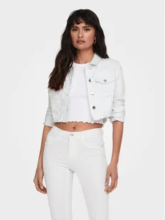 ONLY Kurtka jeansowa Wonder 15256098 Biały Regular Fit - Kurtki damskie - miniaturka - grafika 1