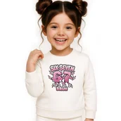 Bluzy dla dziewczynek - BLUZA DZIECIĘCA 67 SIX SEVEN VIRAL 122-128 DLA CHŁOPCA DZIEWCZYNKI - miniaturka - grafika 1