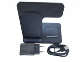 Ładowarki do telefonów - Ładowarka indukcyjna 3w1 CAVN – wygodne ładowanie czarny - miniaturka - grafika 1